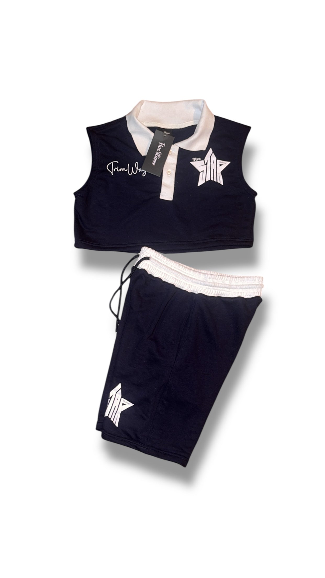 Women Cropped Shirt & Shorts Set